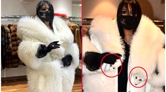 Bülent Ersoy'un yakasında tilki kafası bulunan kürküne tepki yağdı