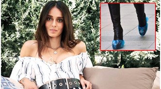 Ünlü oyuncu Bestemsu Özdemir sokakta galoşla gezdi! Görenler şaştı kaldı